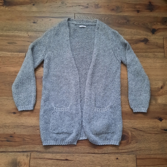 Mohair Blend Open Front Cardigan - Picture 1 of 16